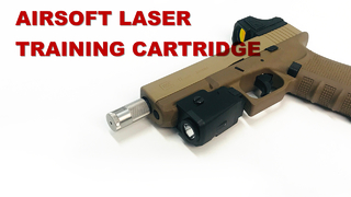 Cartucho de entrenamiento láser rojo/IR para pistola Airsoft, montado en bozal activado por vibración
