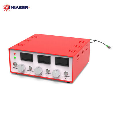 Módulo de diodo láser acoplado a fibra RGB 450nm 520nm 638nm 20mW de potencia ajustable con modulación analógica TTL y control por computadora