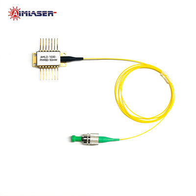 Módulo de diodo láser DFB de mariposa acoplado a fibra de 1310 nm 1550 nm con TEC e aislador óptico (Driver opcional)