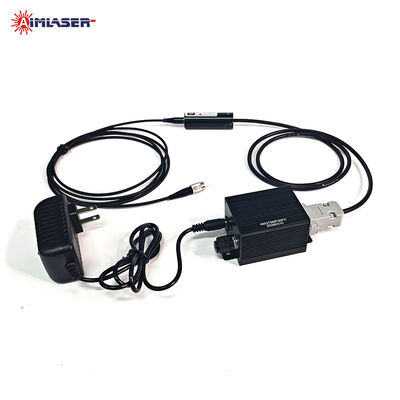 Módulo de diodo láser multimodo de fibra pigtailed de 375nm 100mW con núcleo de fibra de 105μm, modulación TTL y mando de alimentación ajustable